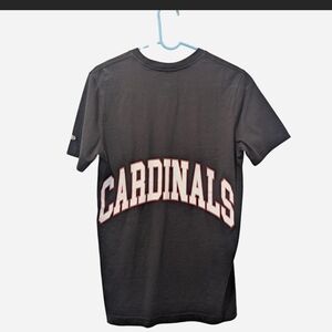 New Era Black Tee with White and Red 'CARDINALS' Back Graphic